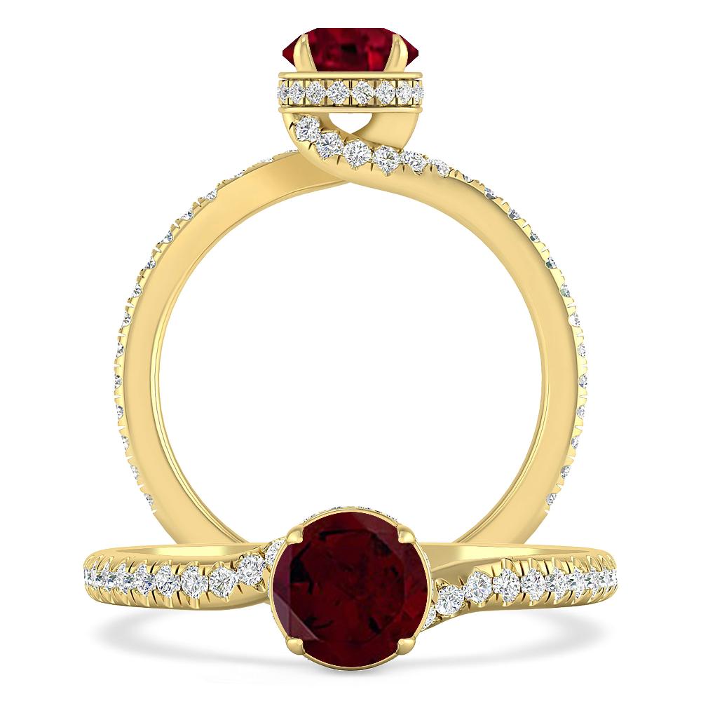 Yellow Gold - Garnet