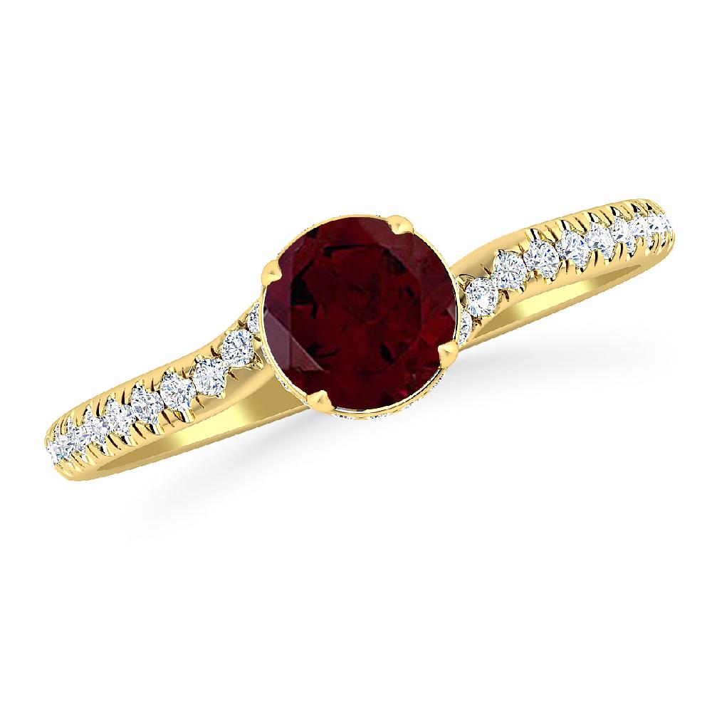 Yellow Gold - Garnet