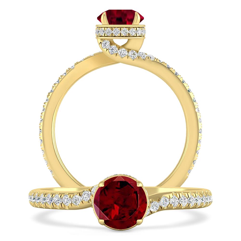 Yellow Gold - Garnet