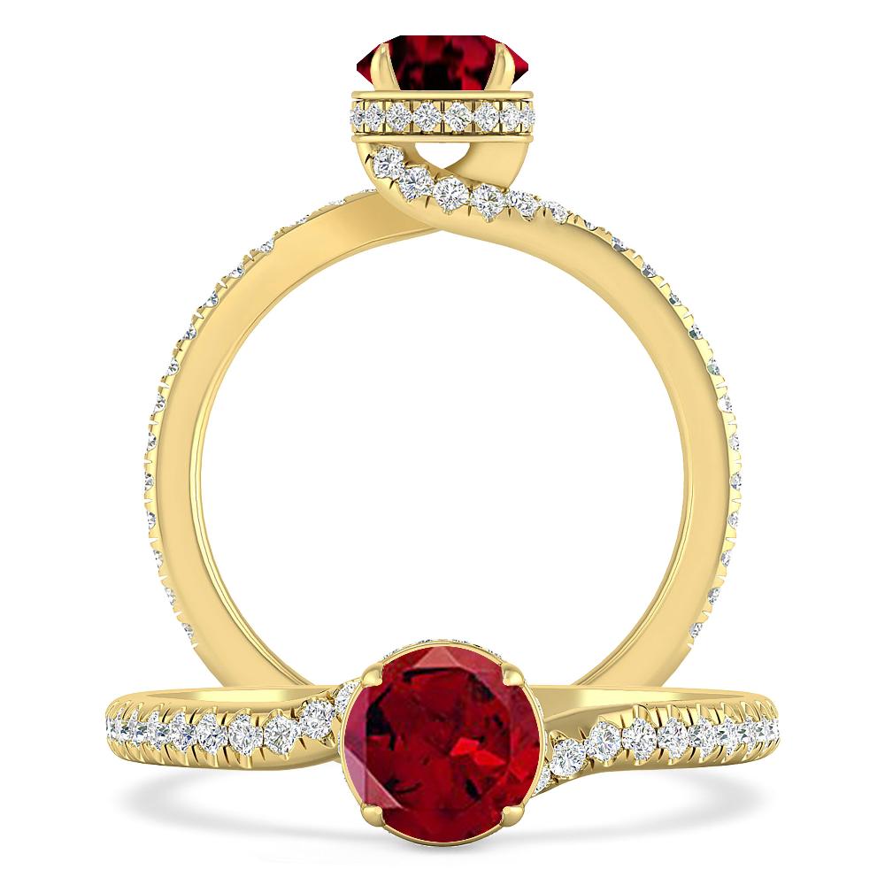 Yellow Gold - Garnet