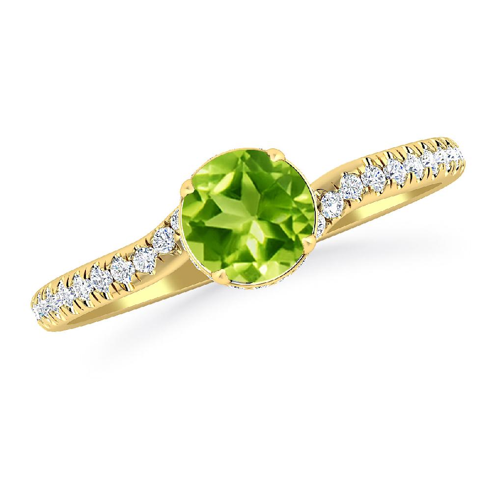 Yellow Gold - Peridot