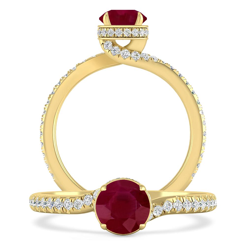 Yellow Gold - Ruby