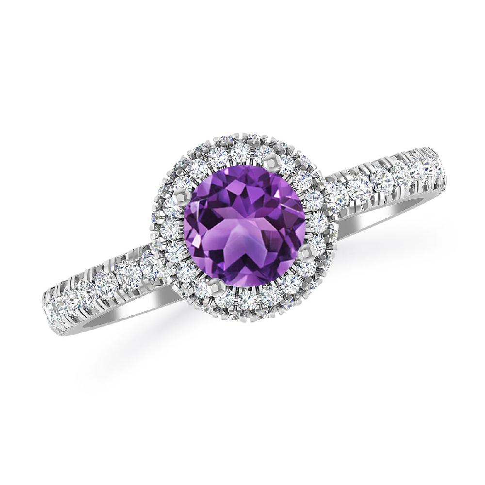 White Gold - Amethyst