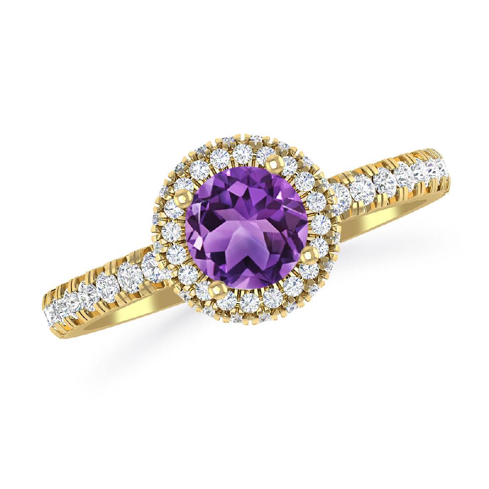 Yellow Gold - Amethyst