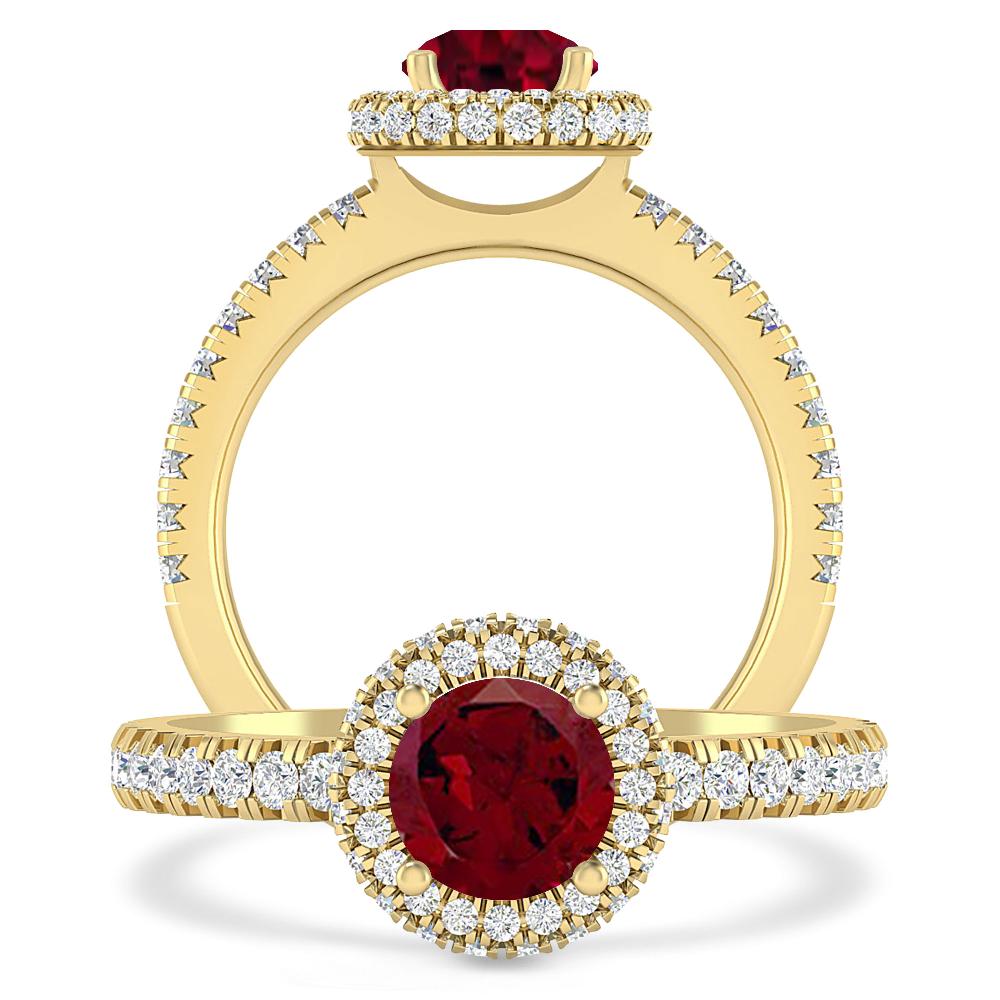 Yellow Gold - Garnet