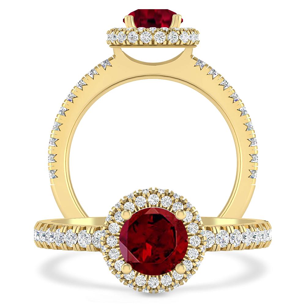 Yellow Gold - Garnet