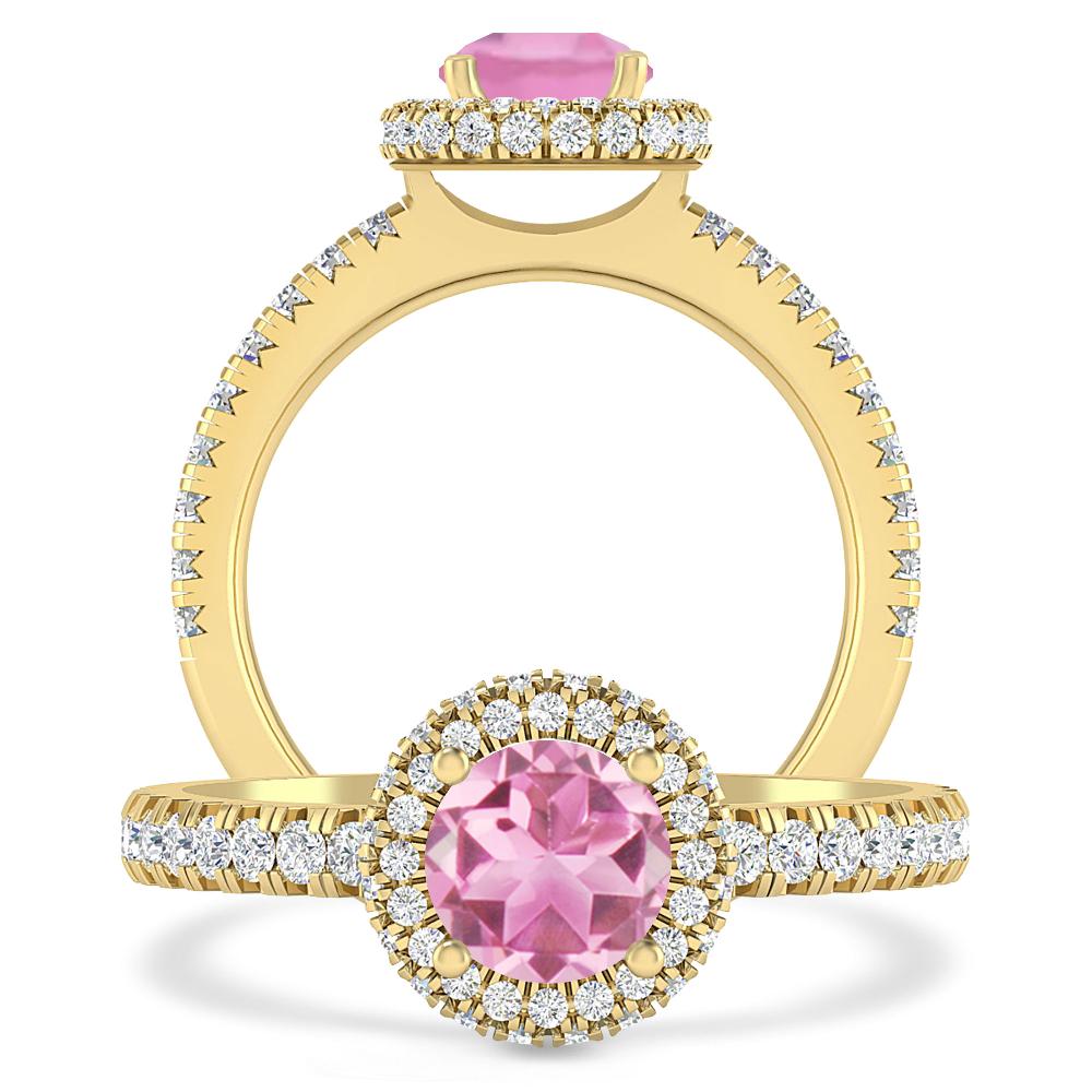 Yellow Gold - Pink Tourmaline