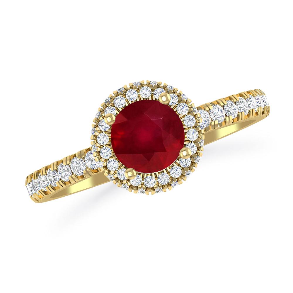 Yellow Gold - Ruby