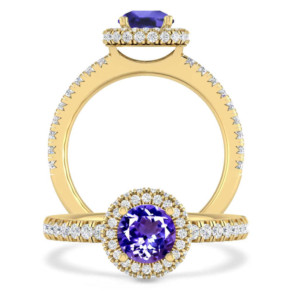 Yellow Gold - Tanzanite