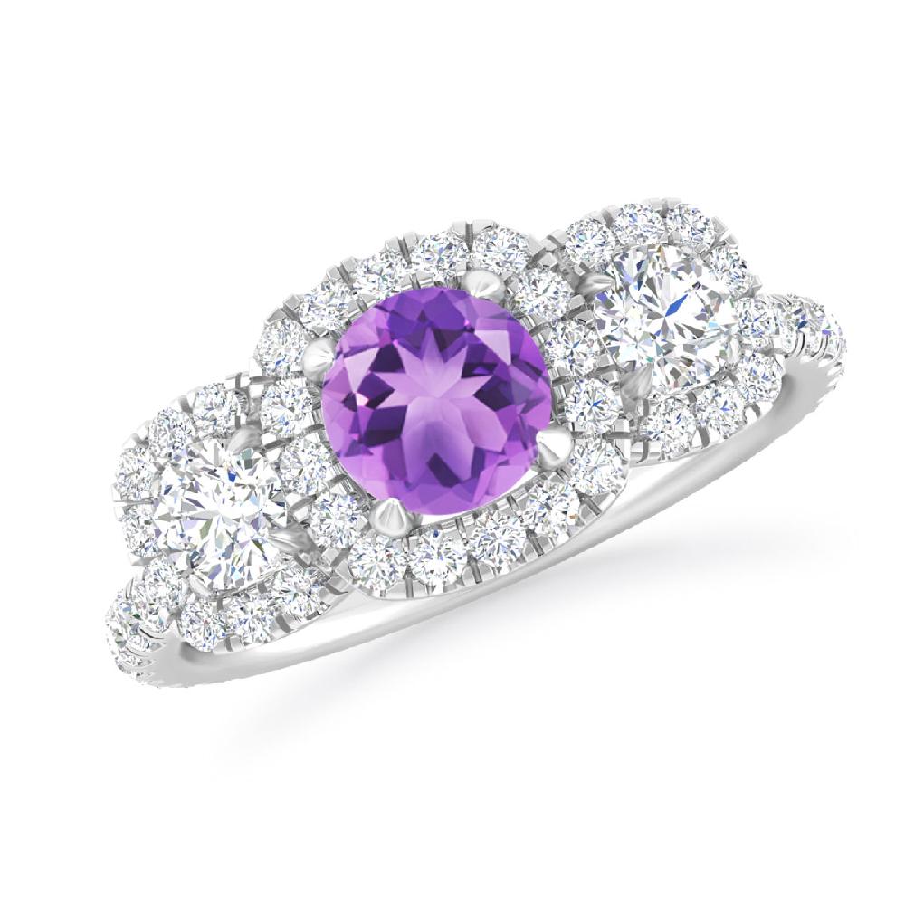 White Gold - Amethyst