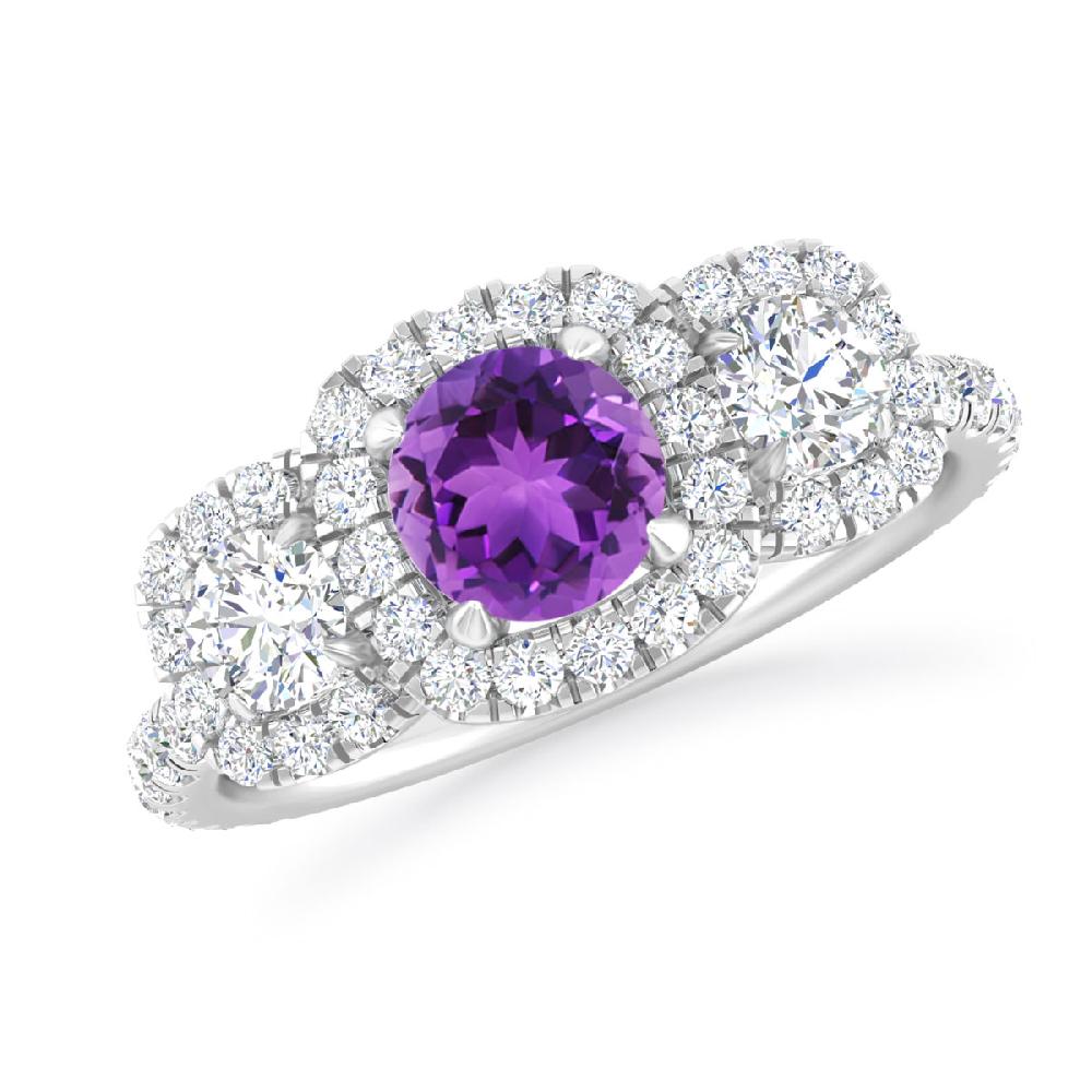 White Gold - Amethyst