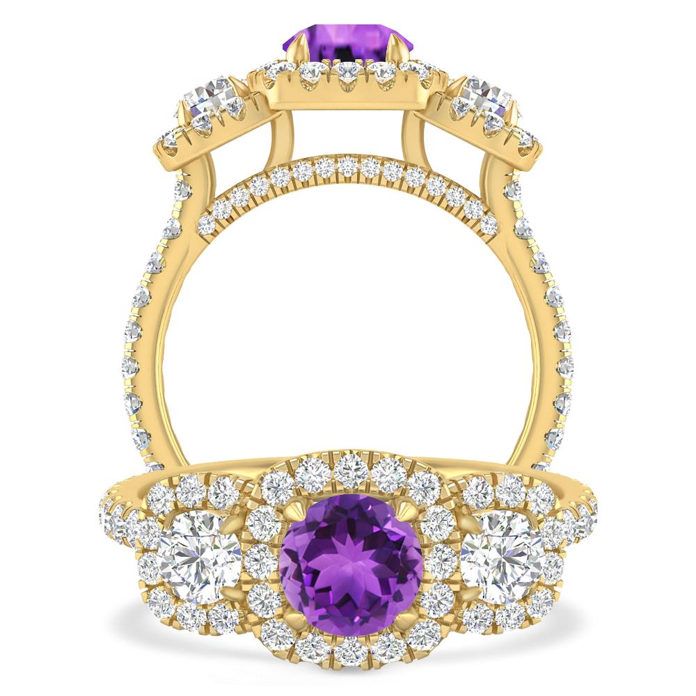 Yellow Gold - Amethyst