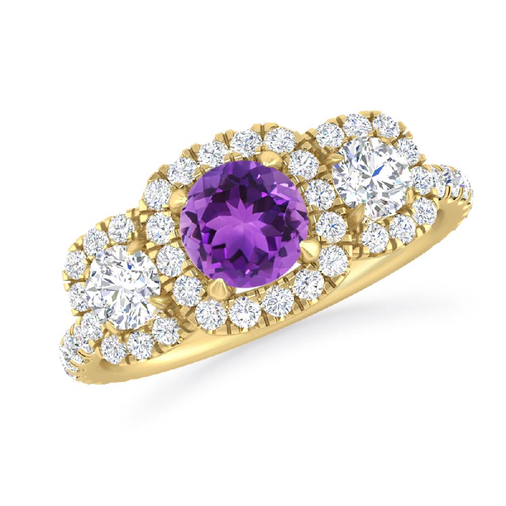 Yellow Gold - Amethyst
