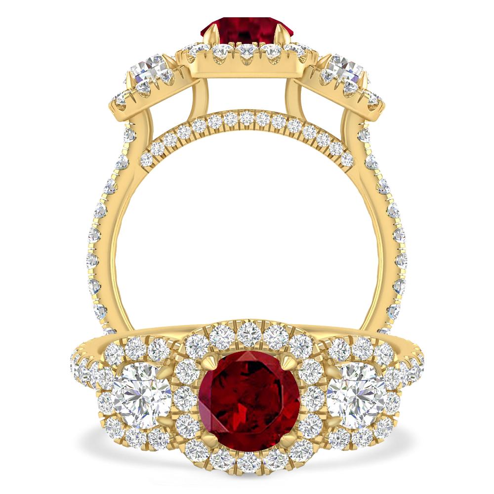 Yellow Gold - Garnet