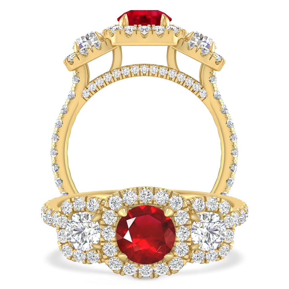 Yellow Gold - Ruby