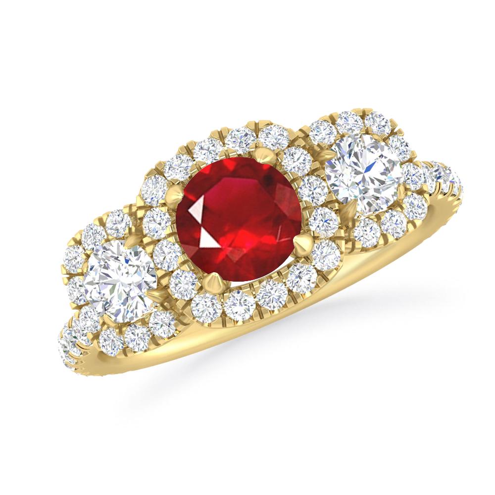 Yellow Gold - Ruby