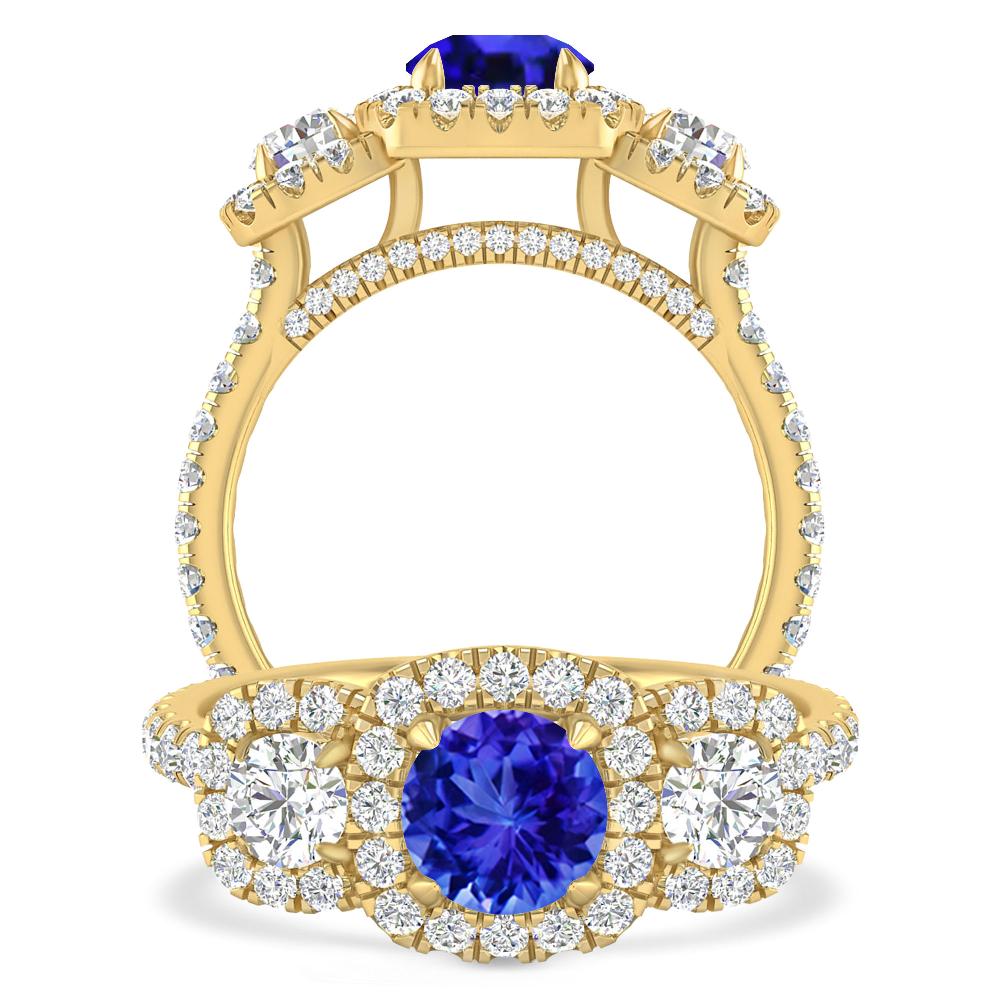 Yellow Gold - Tanzanite