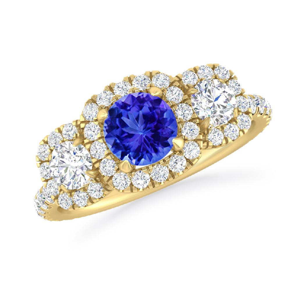 Yellow Gold - Tanzanite