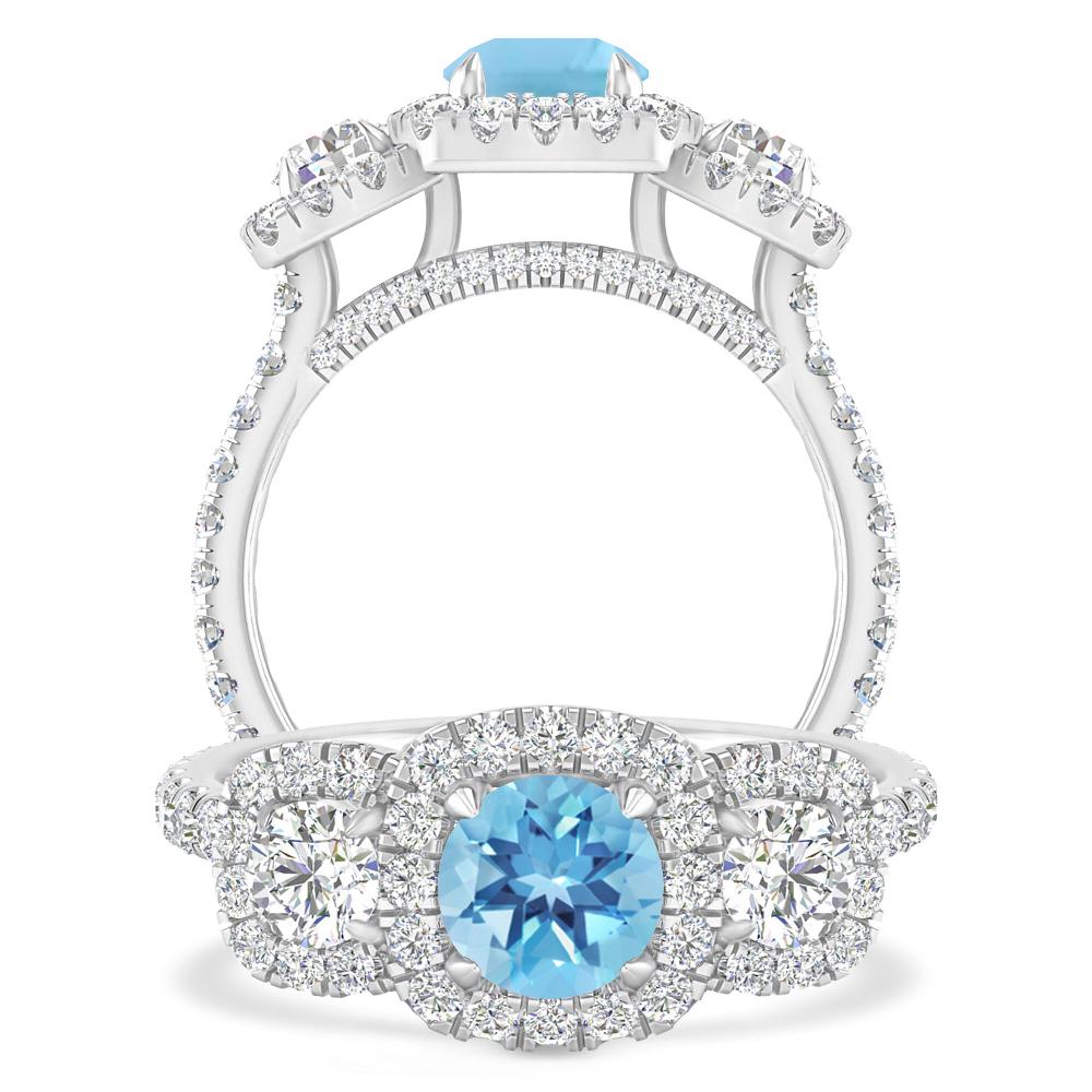White Gold - Blue Topaz