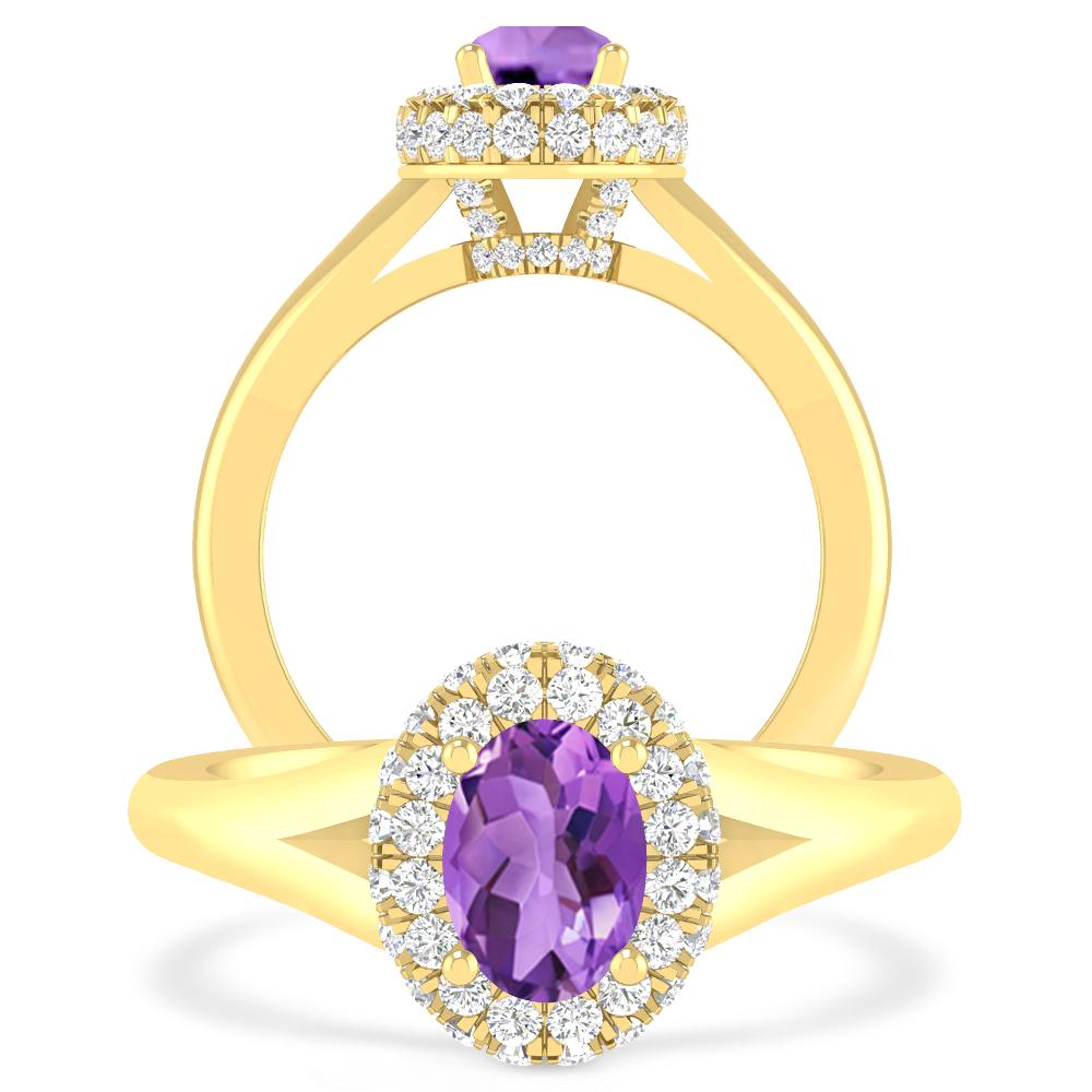 Yellow Gold - Amethyst