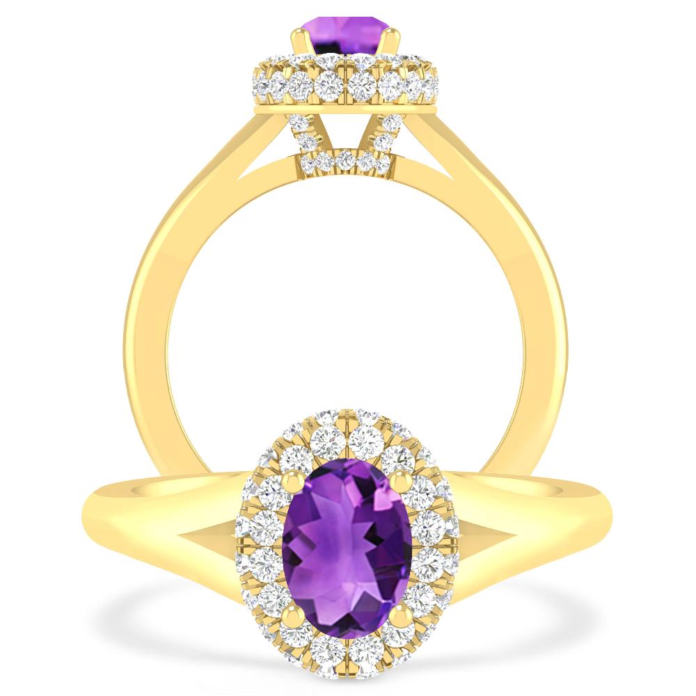 Yellow Gold - Amethyst