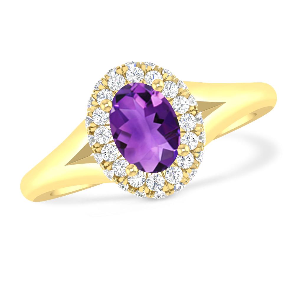 Yellow Gold - Amethyst