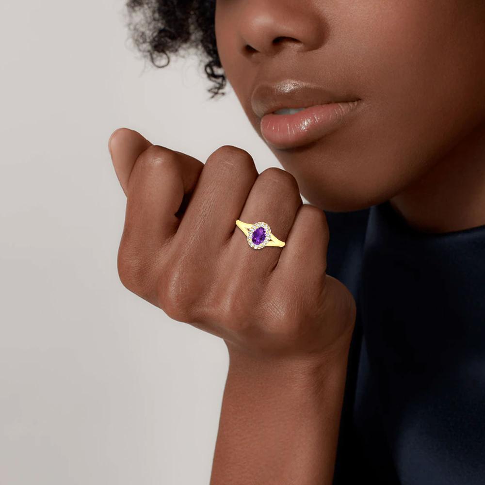 Yellow Gold - Amethyst