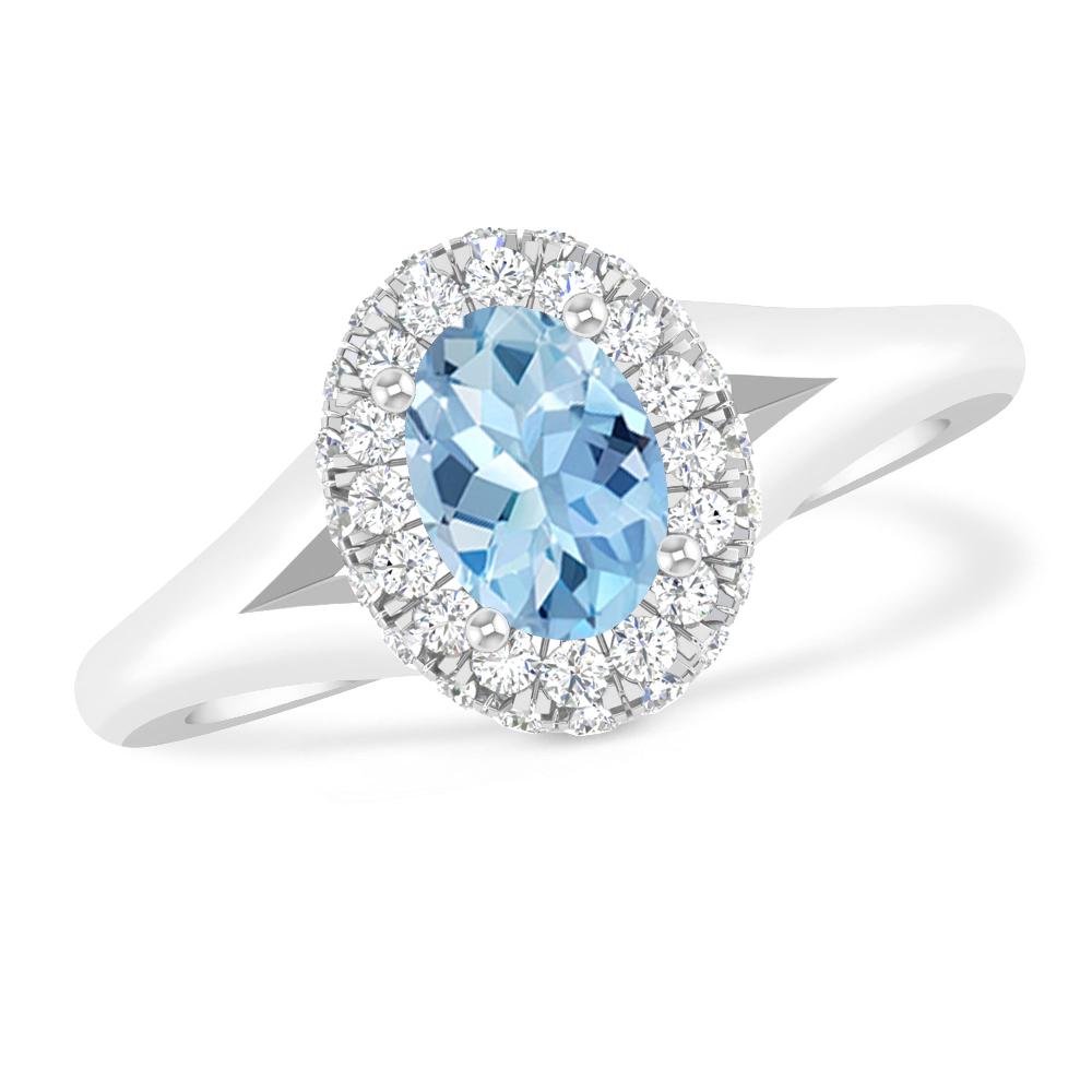 White Gold - Aquamarine