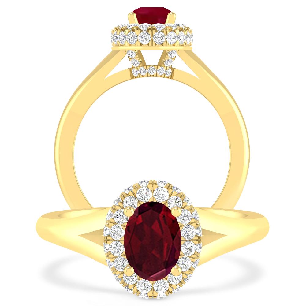 Yellow Gold - Garnet