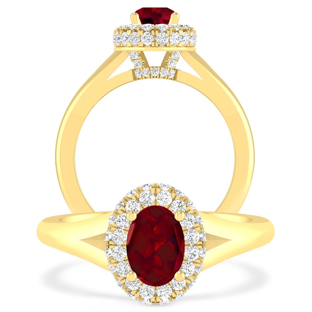 Yellow Gold - Garnet