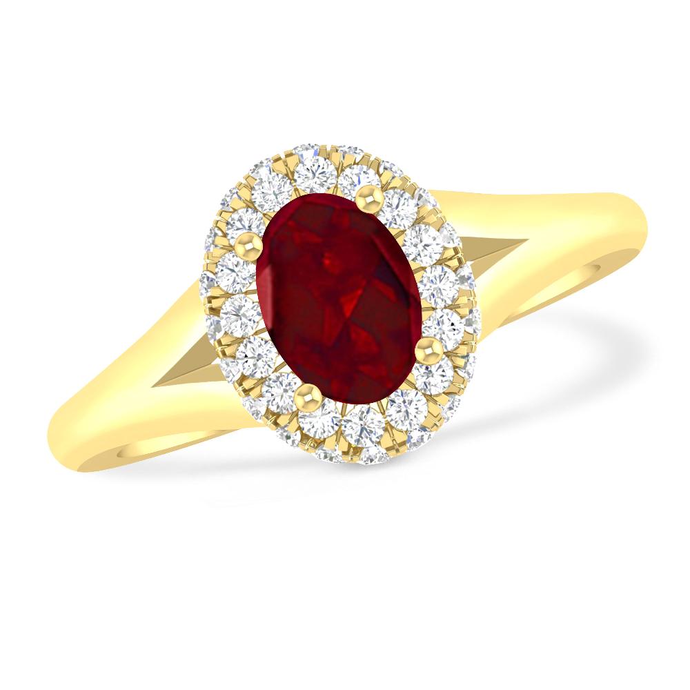 Yellow Gold - Garnet