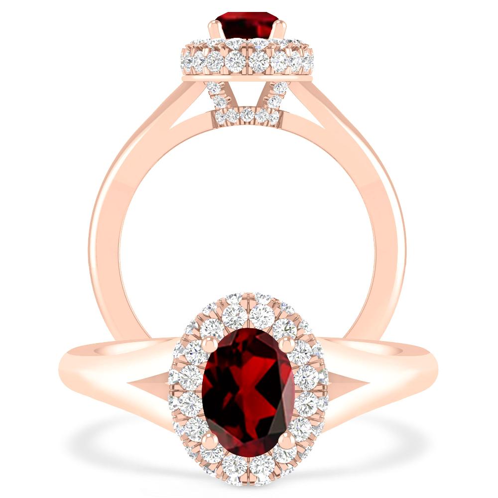 Rose Gold - Garnet