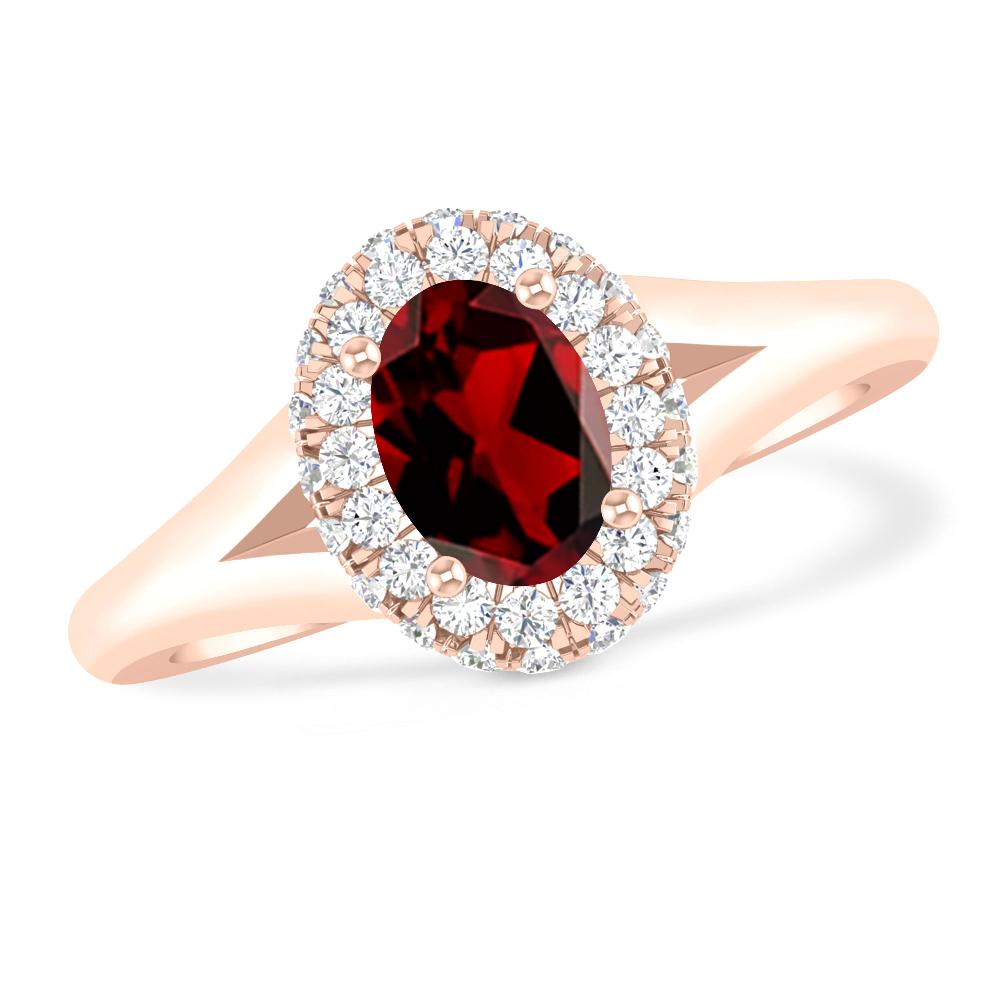 Rose Gold - Garnet