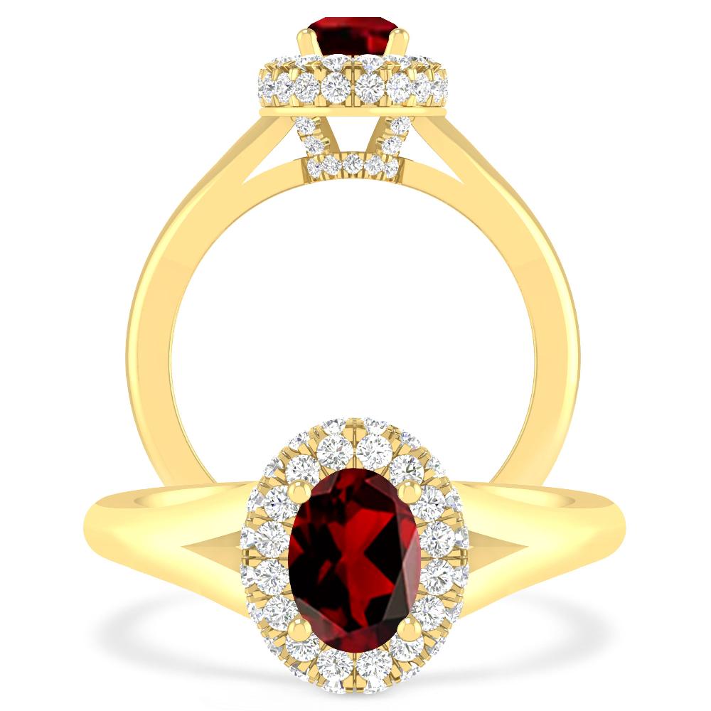 Yellow Gold - Garnet