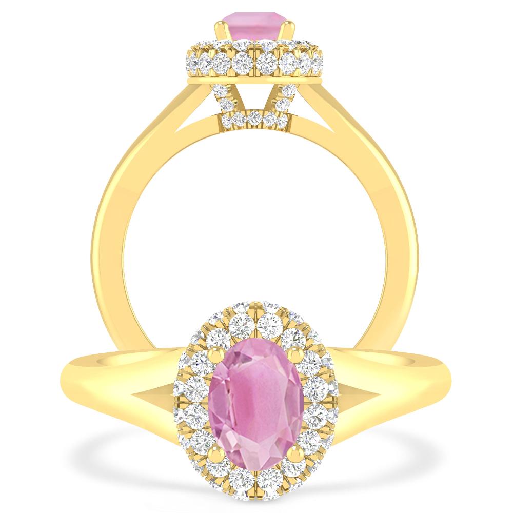 Yellow Gold - Pink Tourmaline