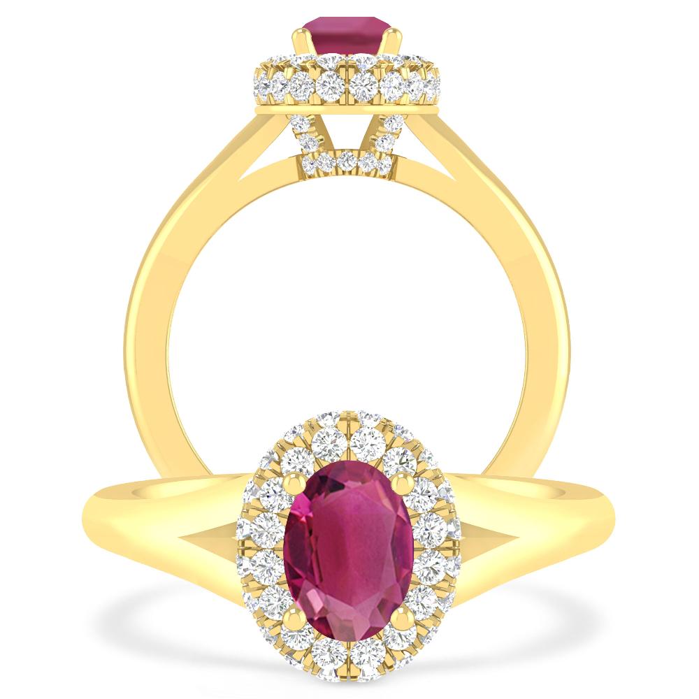 Yellow Gold - Pink Tourmaline