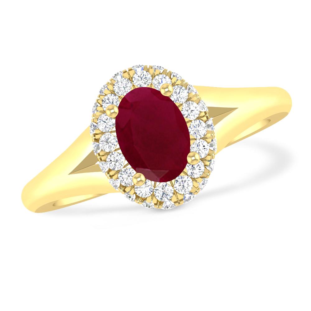 Yellow Gold - Ruby