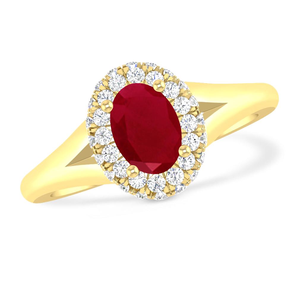 Yellow Gold - Ruby