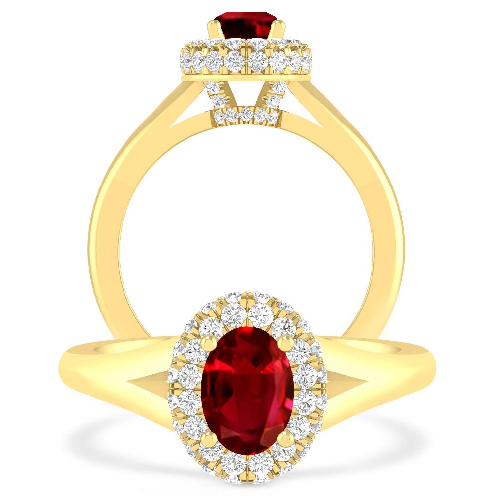 Yellow Gold - Ruby