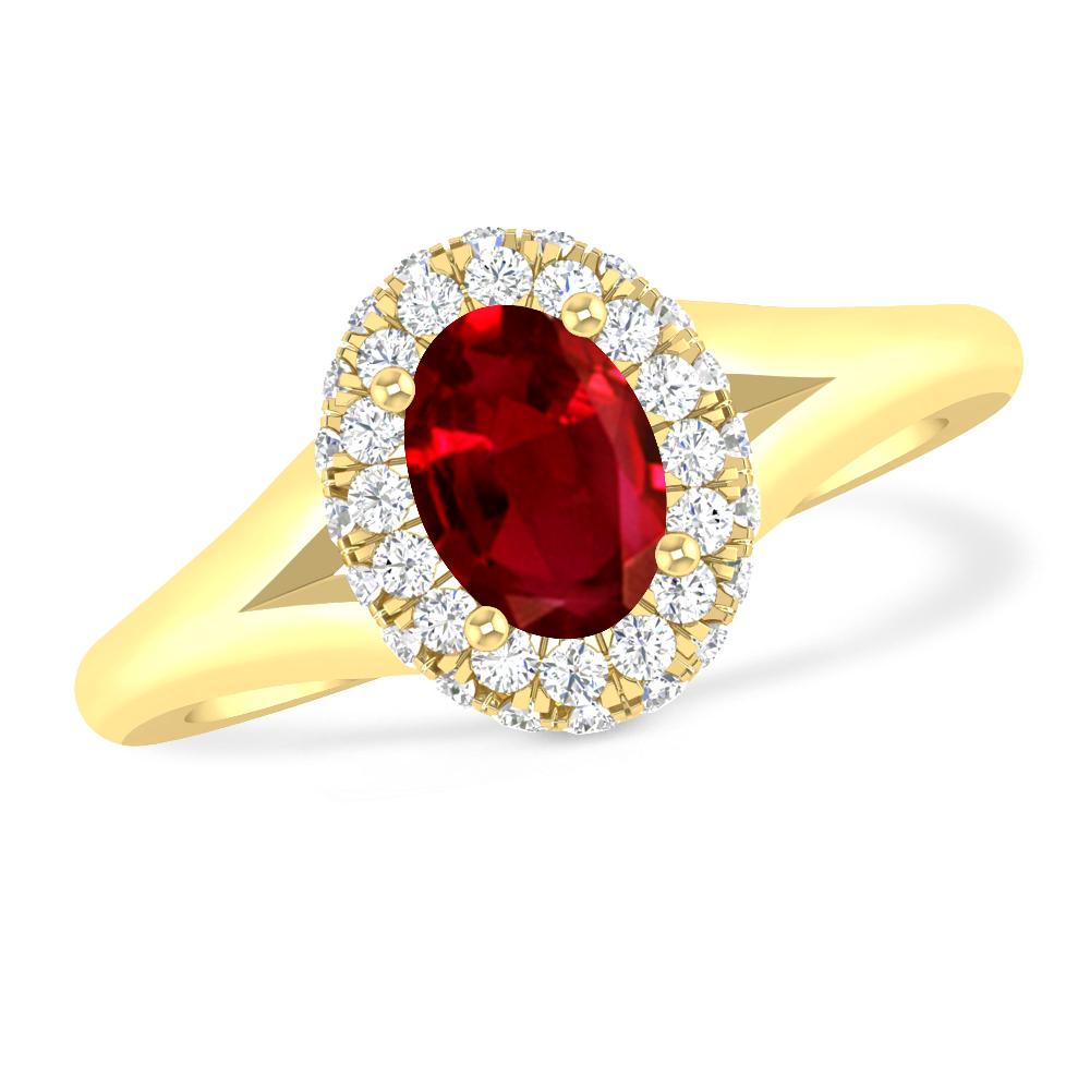 Yellow Gold - Ruby