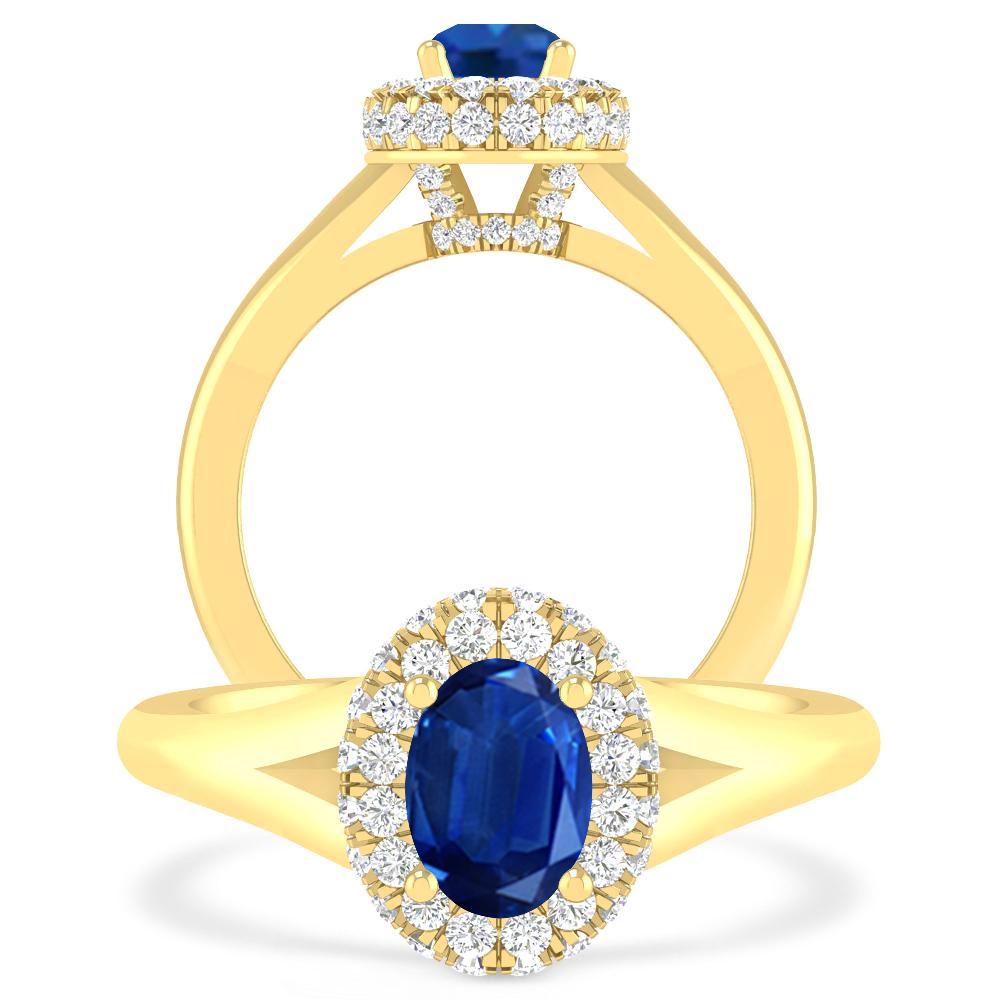 Yellow Gold - Sapphire