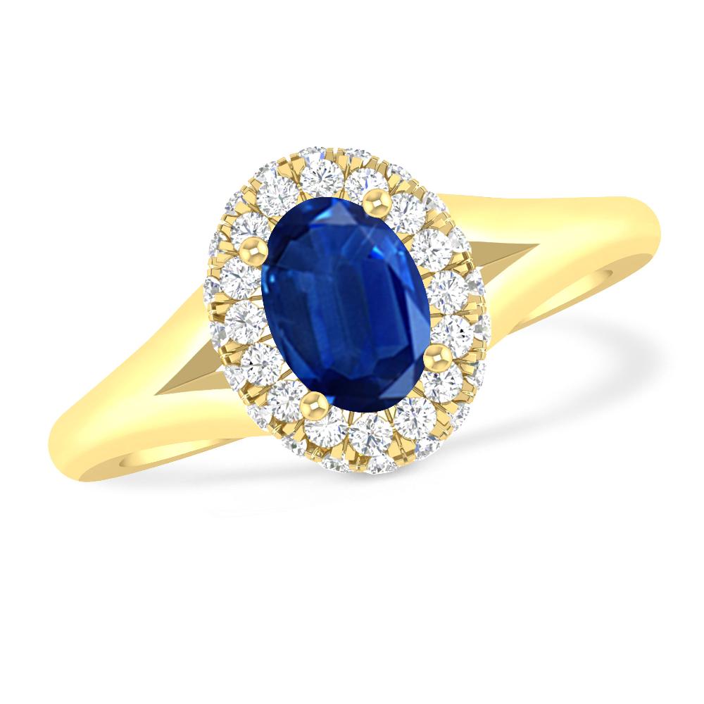 Yellow Gold - Sapphire