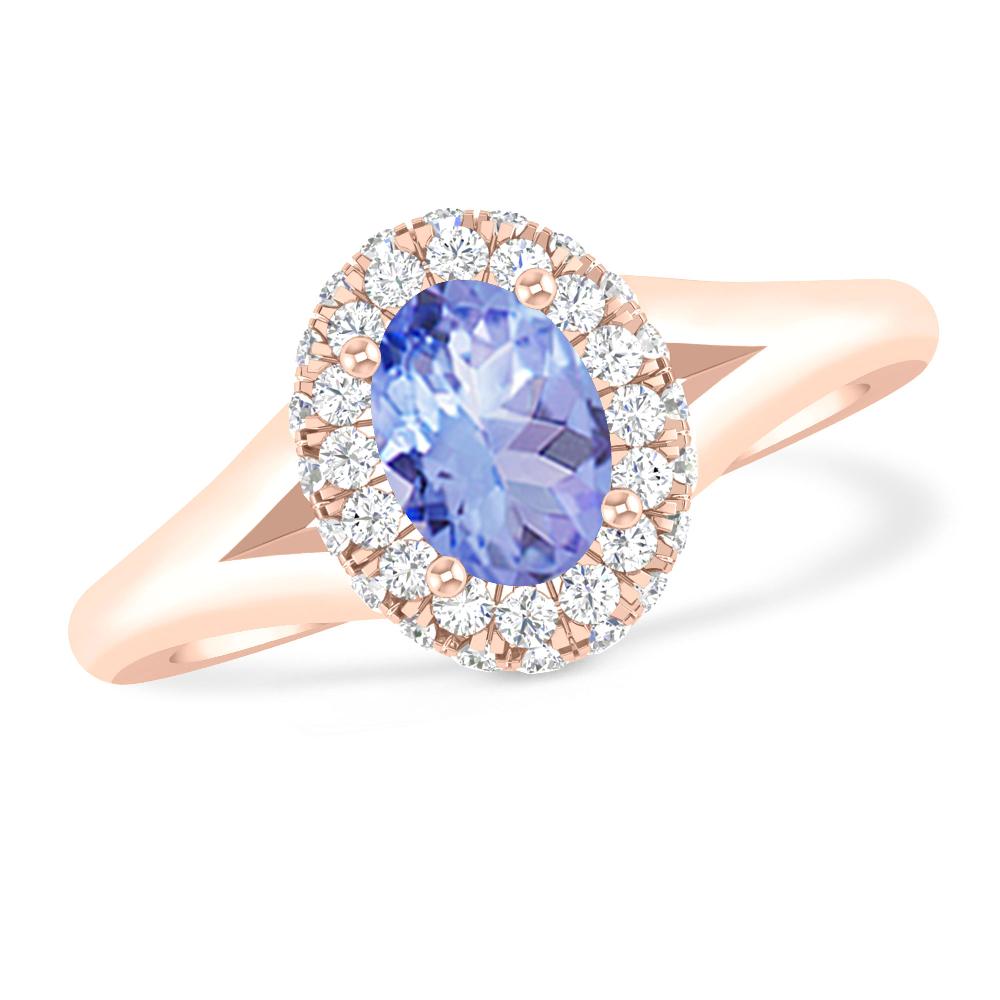 Rose Gold - Tanzanite