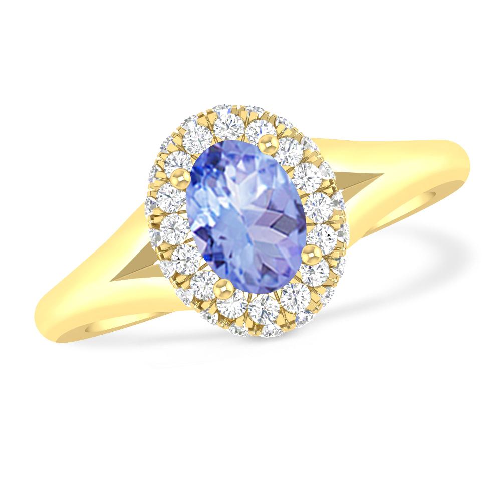 Yellow Gold - Tanzanite