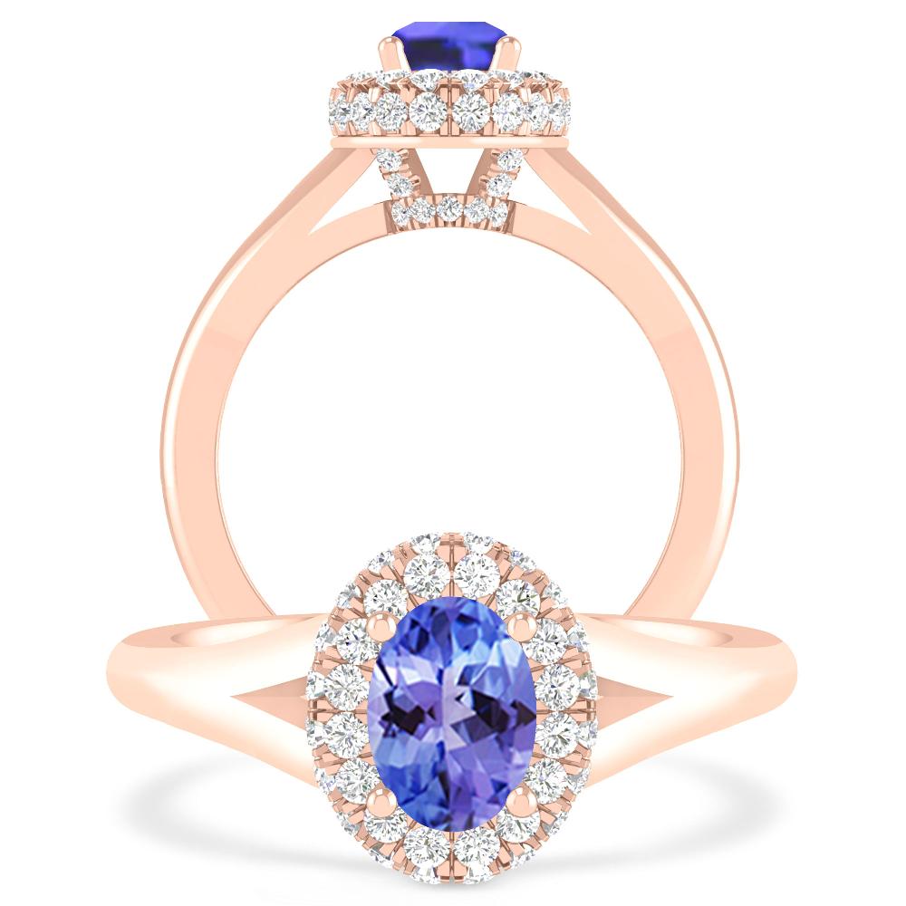 Rose Gold - Tanzanite