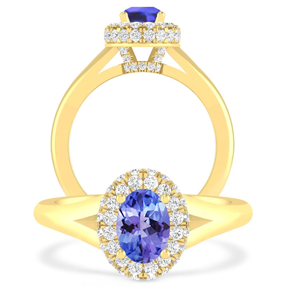 Yellow Gold - Tanzanite