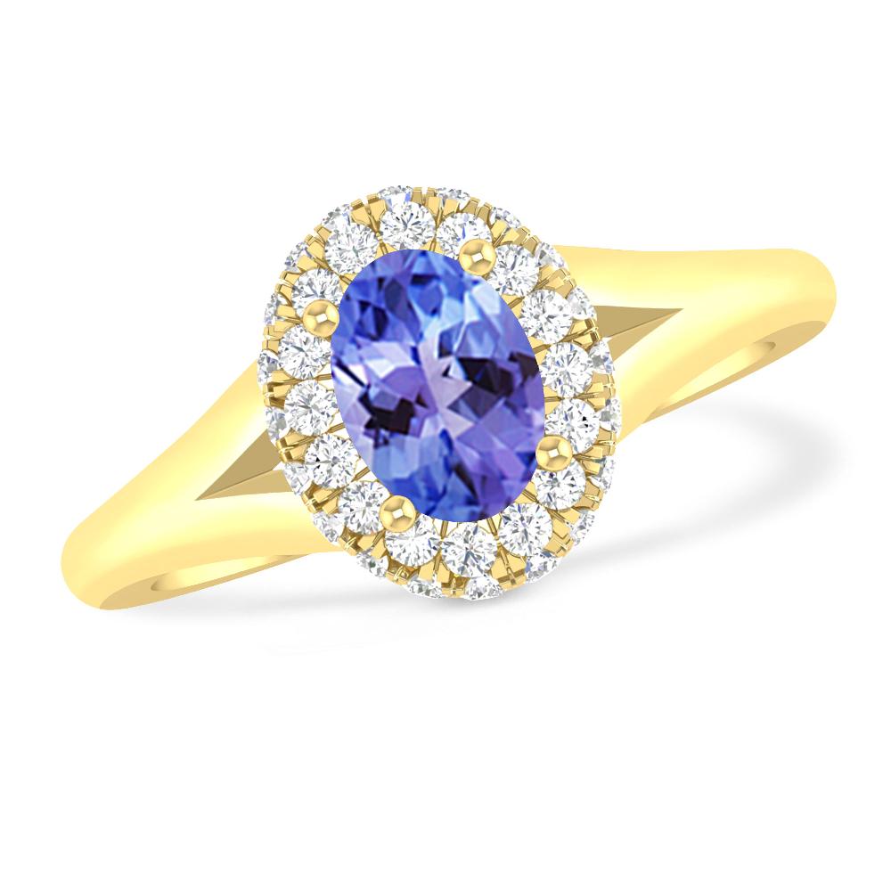 Yellow Gold - Tanzanite