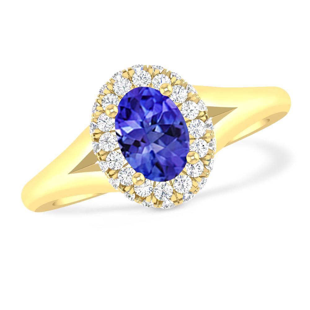 Yellow Gold - Tanzanite