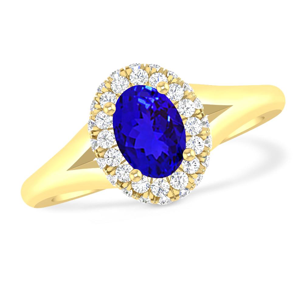 Yellow Gold - Tanzanite