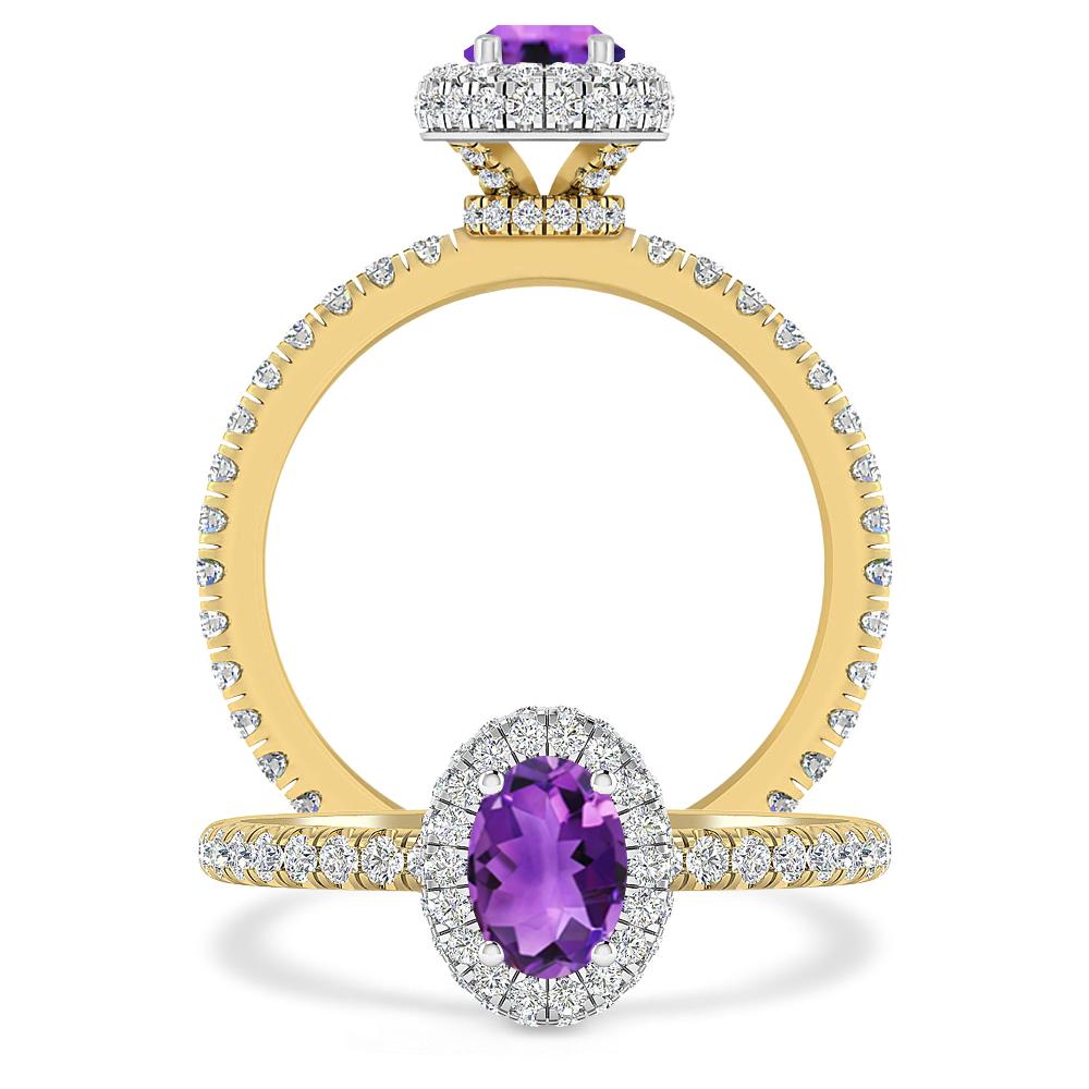 Yellow Gold - Amethyst